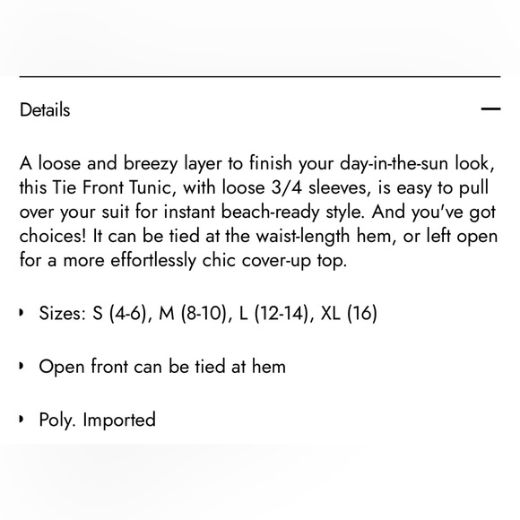 NWT VENUS Tie Front Vibrant Print Tunic - Picture 5 of 5